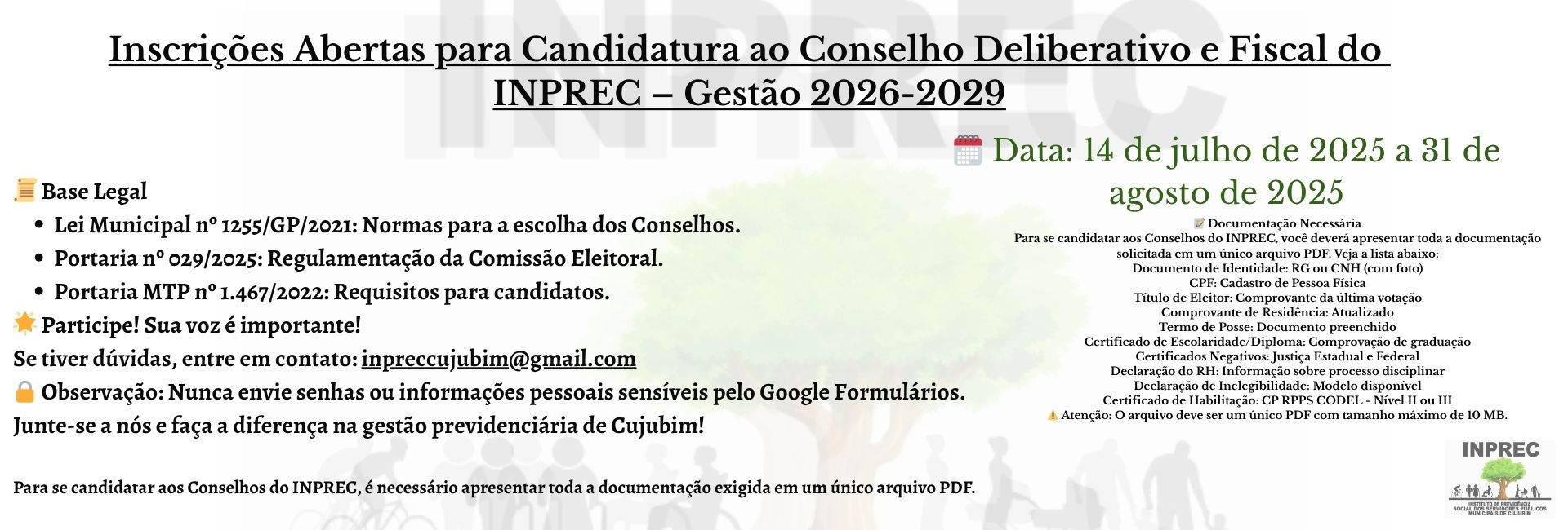 CANDIDATURA PARA CONSELHEIRO