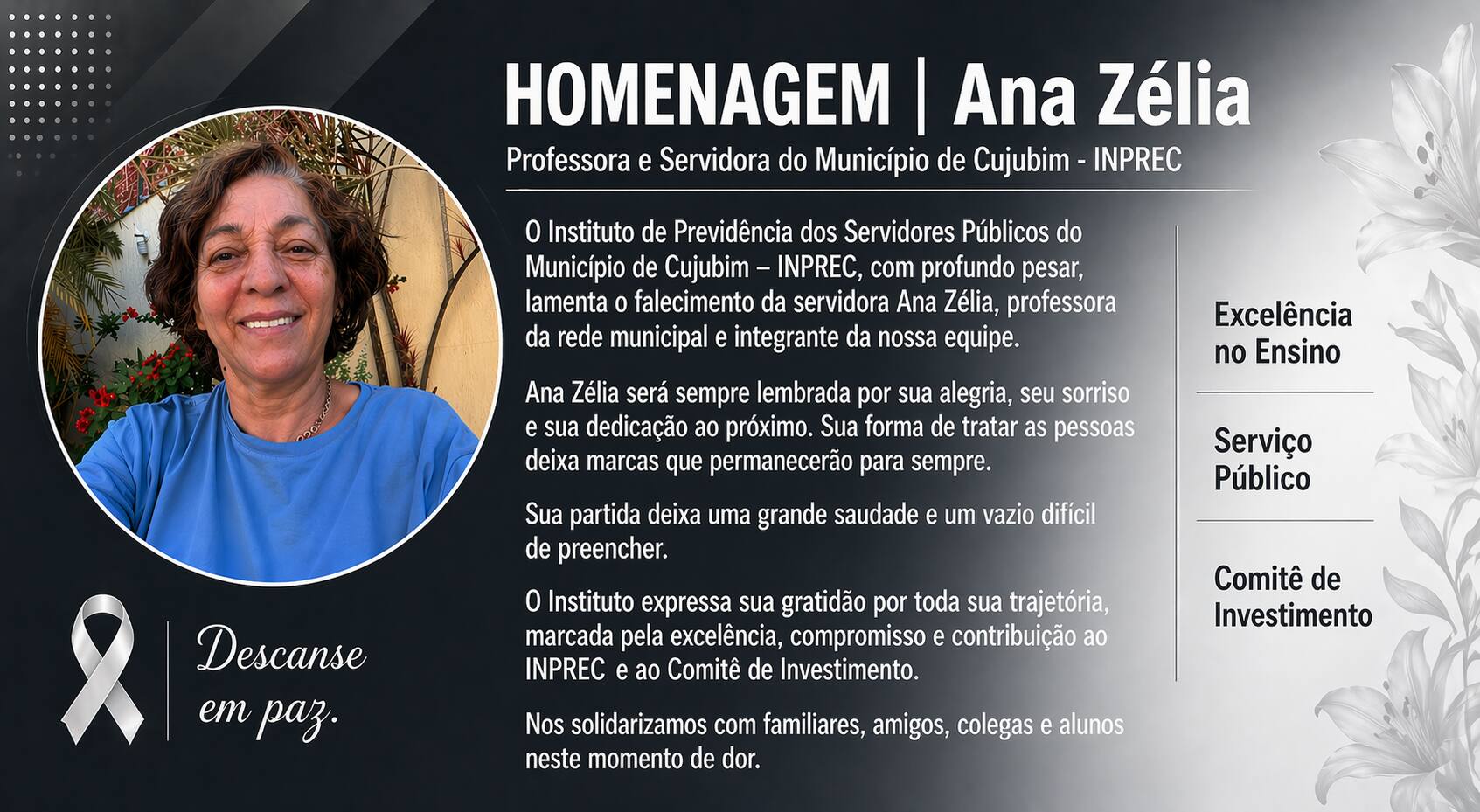 NOTA DE PESAR - ANAZELIA